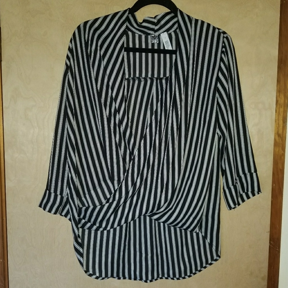 Striped Free Press Top